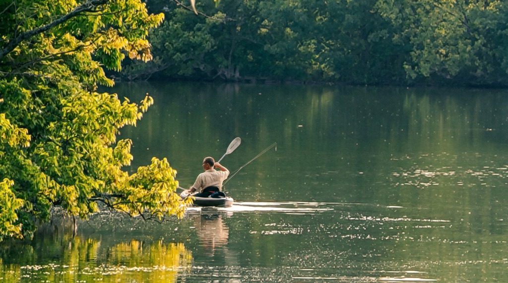Kayaking on Spring-Fed Lake