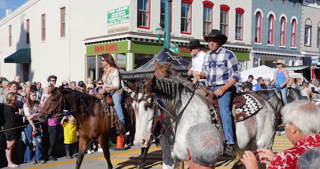 John Chmela on Horseback in Downtown Georgetown Main Street Parade
